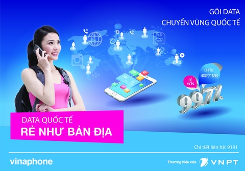 VinaPhone giảm 99,7% cước Data Roaming đến 6 nước châu Á