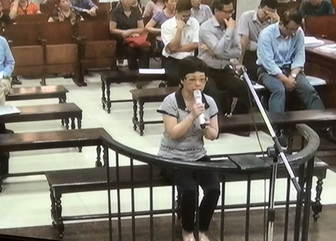Bị cáo Châu Thị Thu Nga tại phiên tòa ngày 05/10
