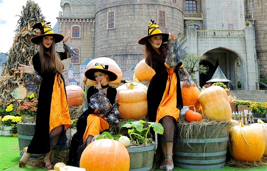 Các tiểu cảnh là sự kết hợp khéo léo giữa các nguyên vật liệu tươi như: bí ngô, bắp, táo, hoa... trong đó, nổi bật là bí ngô. Hơn 10 tấn bí, ngô và táo đã được sử dụng để trang trí tiểu cảnh, bao gồm hơn 5 tấn bí, gần 2 tấn táo và gần 5 tấn ngô. Từ những trái bí khổng lồ đến những trái bí tí hon ngộ nghĩnh, được sử dụng để kết đính lên ngôi nhà cổ tích hay cỗ xe bí vàng, bí bạc… Gam vàng rực rỡ từ bắp và bí ngô mang đến một diện mạo tươi mới, tràn đầy sức sống cho mỗi khung hình du khách check-in tại Bà Nà.