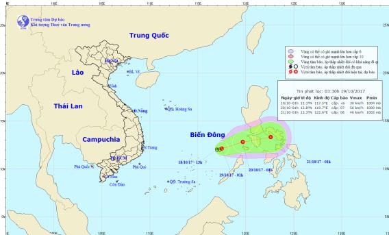 Lại bất ngờ có áp thấp trên Biển Đông