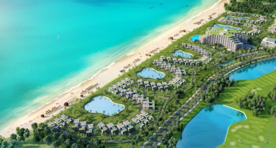 Thiết kế cánh cung ôm trọn hồ cảnh quan độc đáo mang đến cho biệt thự Vinpearl Nam Hội An Resort & Villas tầm nhìn đôi hướng hồ và hướng biển. (Hình ảnh mang tính chất minh họa)