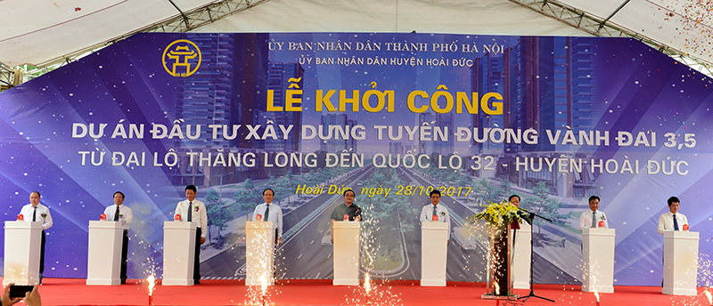 Hà Nội: Khởi công đoạn tuyến Vành đai 3,5 qua huyện Hoài Đức