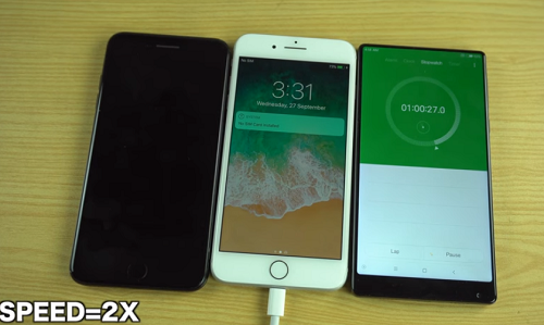 Video trình diễn công nghệ sạc nhanh trên iPhone 8 Plus và kết quả?