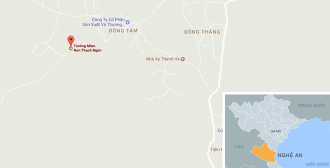 Trường Mầm non xã Thạch Ngàn. Ảnh: 