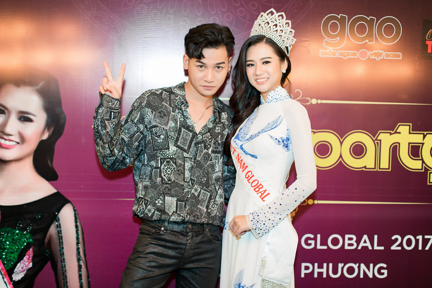 Ca sĩ Ali Hoàng Dương và Hoa hậu Quốc Phương