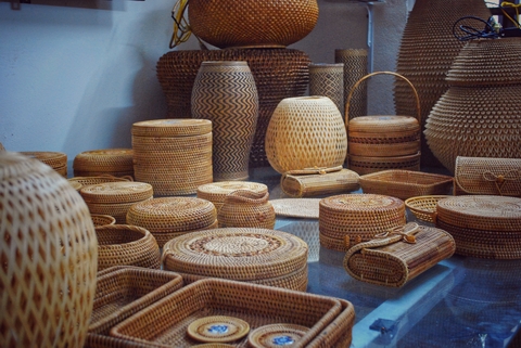 Độc đáo làng nghề truyền thống mây tre đan Phú Vinh