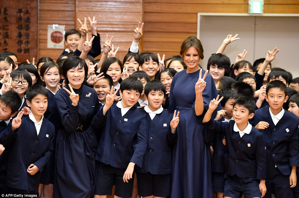 Đệ nhất phu nhân Melania Trump tại các sự kiện trước đó ở Nhật Bản