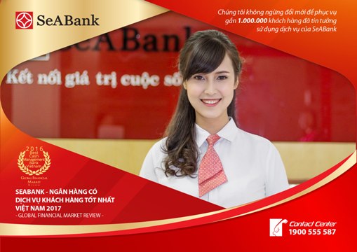SeABank đạt giải thưởng quốc tế &quot;Dịch vụ khách hàng tốt nhất Việt Nam 2017&quot;