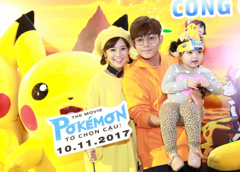 Jun Phạm, Hoàng Yến Chibi gây &quot;náo loạn&quot; buổi ra mắt phim Pokemon