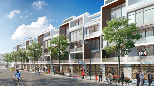 Khu nhà phố thương mại sầm uất, trái tim của FLC Luxcity Quy Nhơn