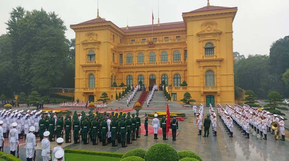 Lễ đón Tổng thống Donald Trump tại Phủ Chủ tịch