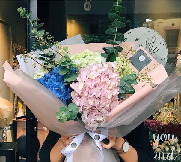 Bó hoa tú cầu giá 600 nghìn đồng