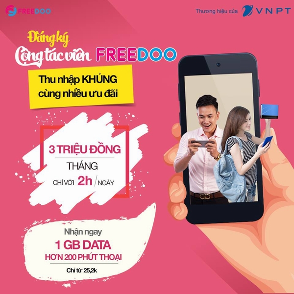 [Infographic] Kiếm tiền thật dễ với Freedoo từ VNPT