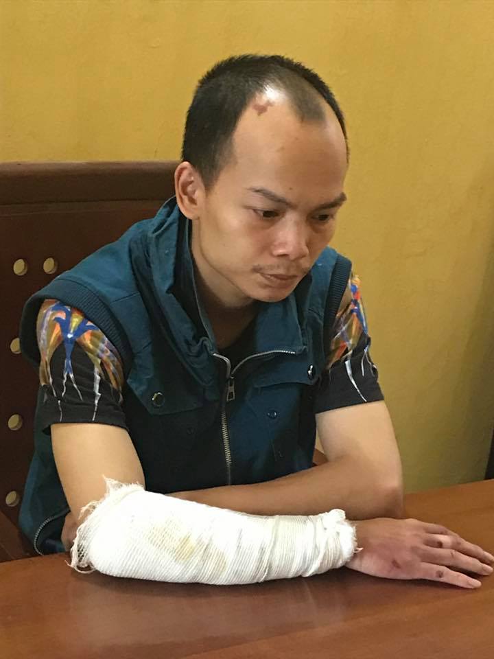 Đối tượng Vũ Công Chiến tại cơ quan công an