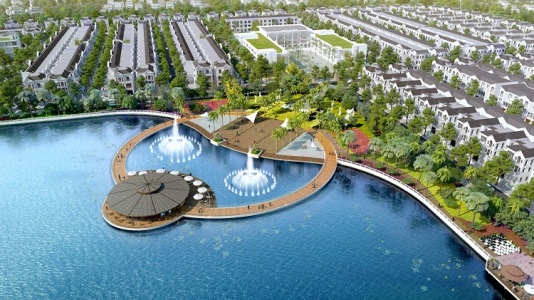 Hồ Harmony 12,4ha – Viên ngọc xanh giữa lòng Vinhomes Riverside – The Harmony. Hình ảnh minh họa