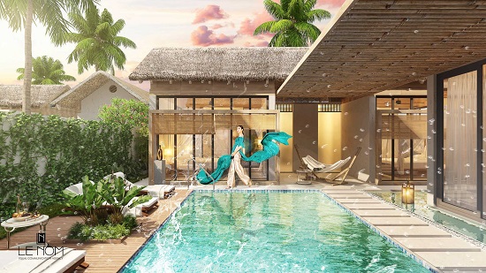 Thời trang và kiến trúc dường như không có khoảng cách, ngay trong phối cảnh thiết kế này...