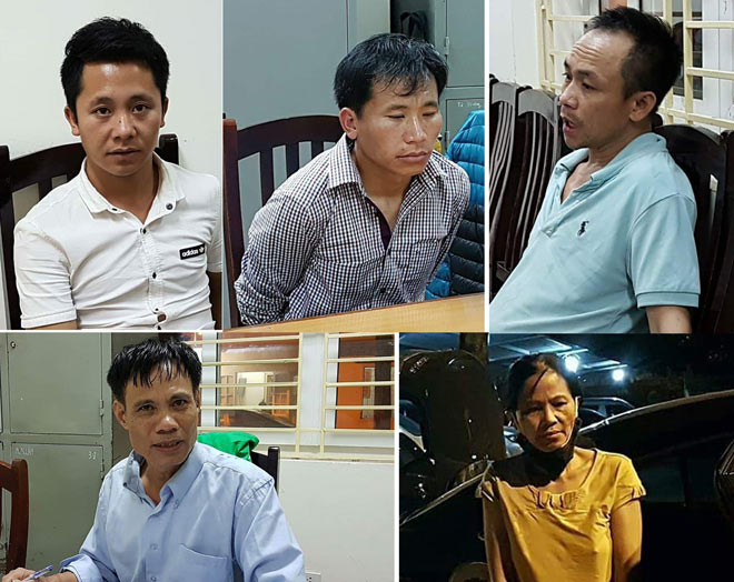 Các đối tượng bị bắt giữ