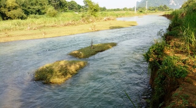 Đoạn sông nơi phát hiện thi thể cháu Khôi