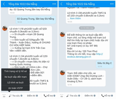 Người dùng nhắn tin theo cú pháp [Điểm đi], [Điểm đến]. Trong đó, điểm đi và điểm đến là địa chỉ nhà, tên đường cần tìm hoặc các địa điểm công cộng...