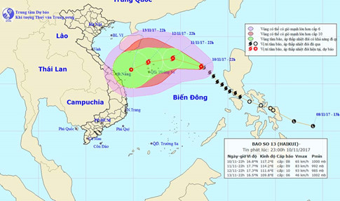 Miền Trung lo ứng phó bão số 13