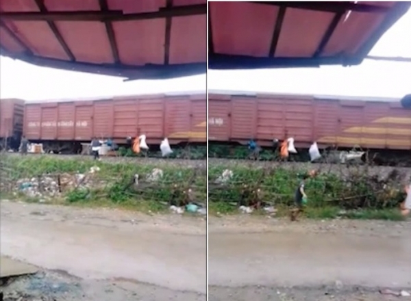 Người dân treo ​rác thải lên tàu để… gửi vào TP. Hồ Chí Minh