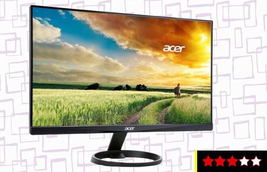 Acer R240HY: Đây là một lựa chọn chất lượng ở kích thước 24 inch với mức giá rất phù hợp. Màn hình sử dụng tấm nền IPS, được bảo hành 3 năm, giá đỡ có thể lắp ráp dễ dàng, điều chỉnh độ nghiêng tùy thích cùng với đầu vào video phong phú: HDMI, DVI và VGA. 