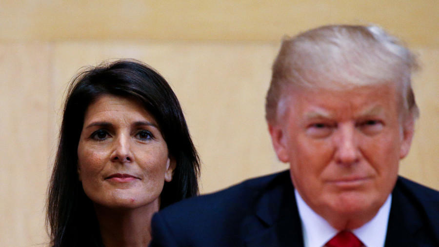 Tổng thống Mỹ Donald Trump và Đại sứ Mỹ Nikky Haley