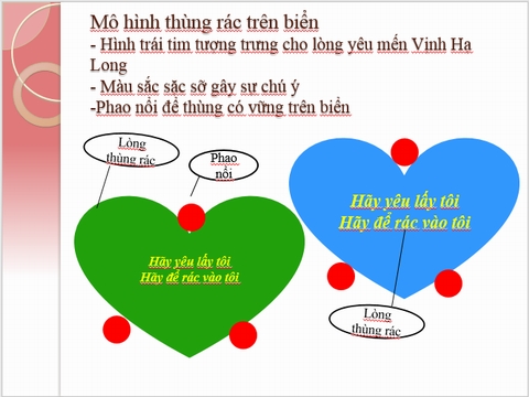 Sản phẩm đạt giải A được trình chiếu bằng Power Point “Hạ Long tôi yêu” của em Lương Thị Thúy Hà, phường Hà Phong.