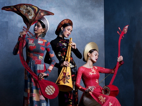 Trương Thị May, Lan Khuê, Lê Thanh Thảo bí ẩn trong tà áo dài Việt