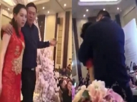 Say xỉn, bố chú rể cưỡng hôn cô dâu ngay tại lễ cưới khiến quan khách 'choáng váng'