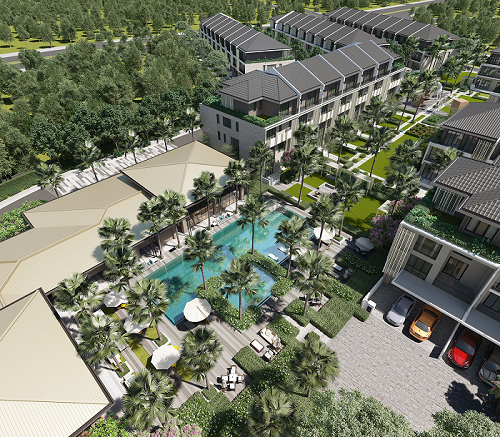 The Mansions được ôm trọn bởi sắc xanh tươi trù phú từ những hàng cây và thảm cỏ bao quanh, những lối đi uốn lượn trong sân vườn xanh ngát và khung cảnh thiên nhiên độc đáo, hòa quyện, tạo nên một trải nghiệm sống tuyệt vời không nơi nào có được. 